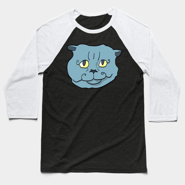 russian blue cat Baseball T-Shirt by Max